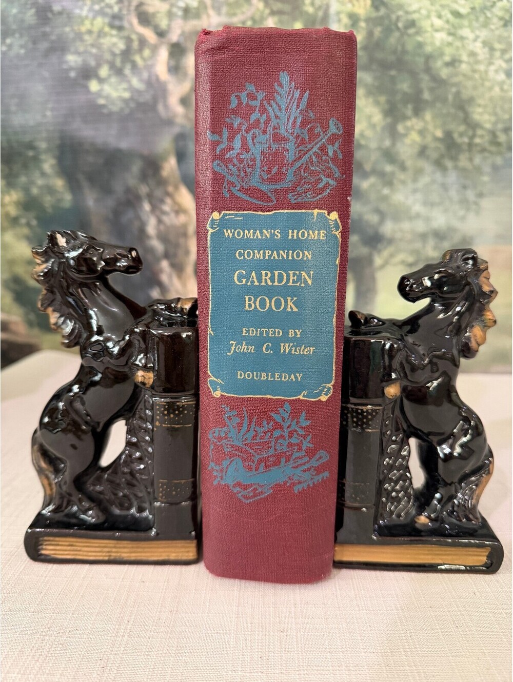 Black Horse Bookends